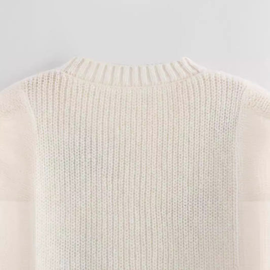 Bow Detail Round Neck Pullover
