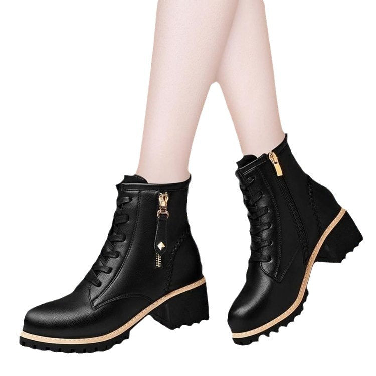British PU Leather Martin Boots
