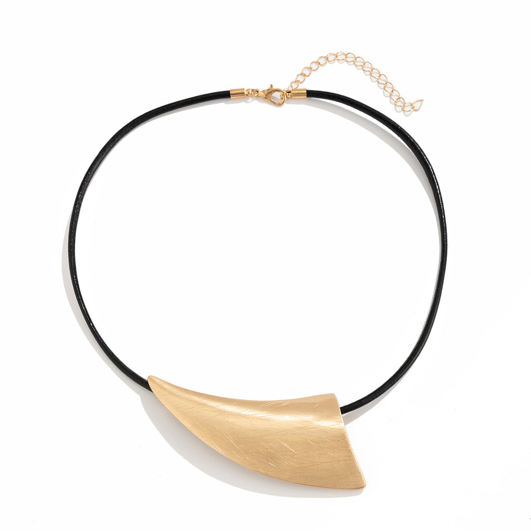 Exaggerated Geometric Splicing INS-Style Metal Wire Necklace