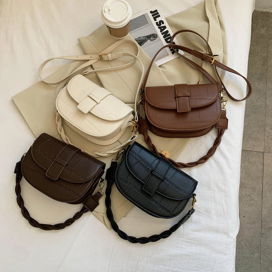 Chic Winter PU Shoulder Bag