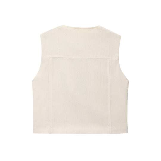 Linen Chic Vest & Shorts Set