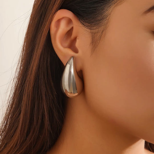 Ingemark Punk Smooth Round Big Ball Stud Earrings