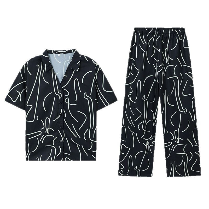 Short Sleeve Printed Two-Piece Set