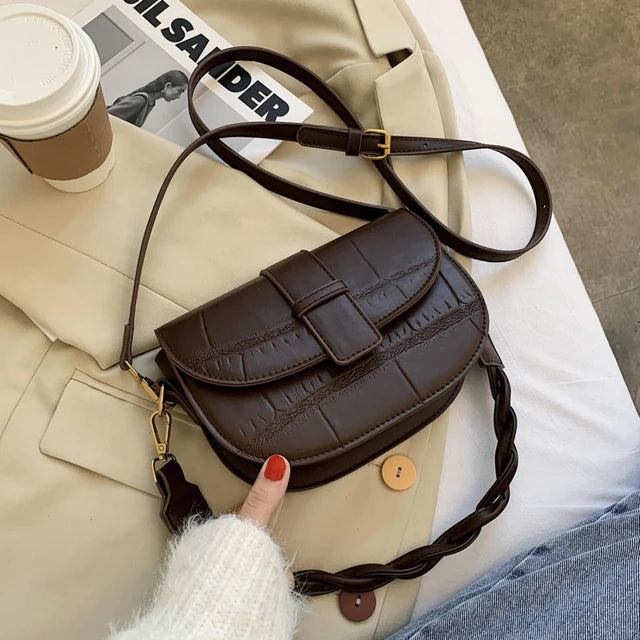 Chic Winter PU Shoulder Bag