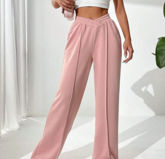Loose Fit Solid Color Wide-Leg Lounge Pants