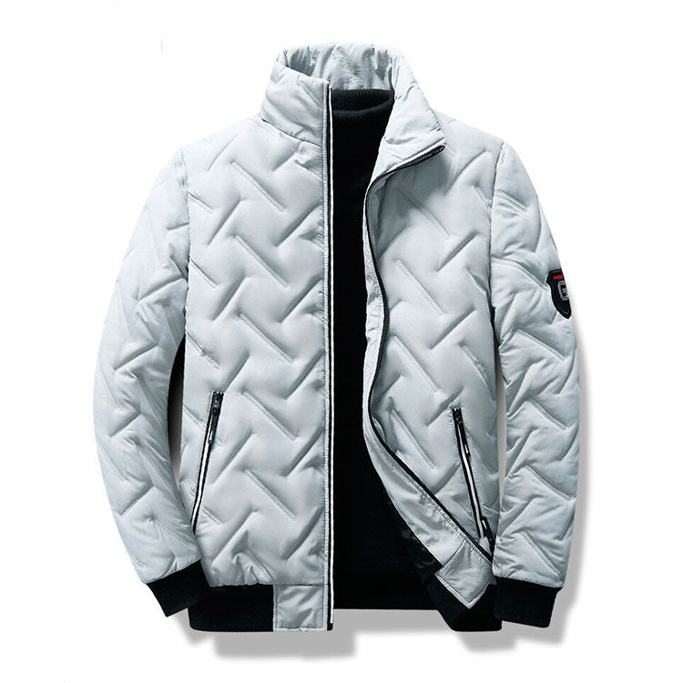 Men's Lightweight Stand Collar Cotton Jacket – Autumn & Winter Short Style