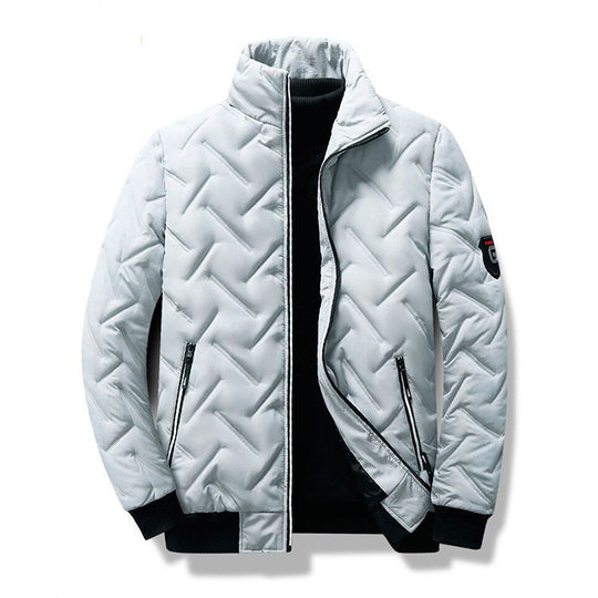 Men's Lightweight Stand Collar Cotton Jacket – Autumn & Winter Short Style
