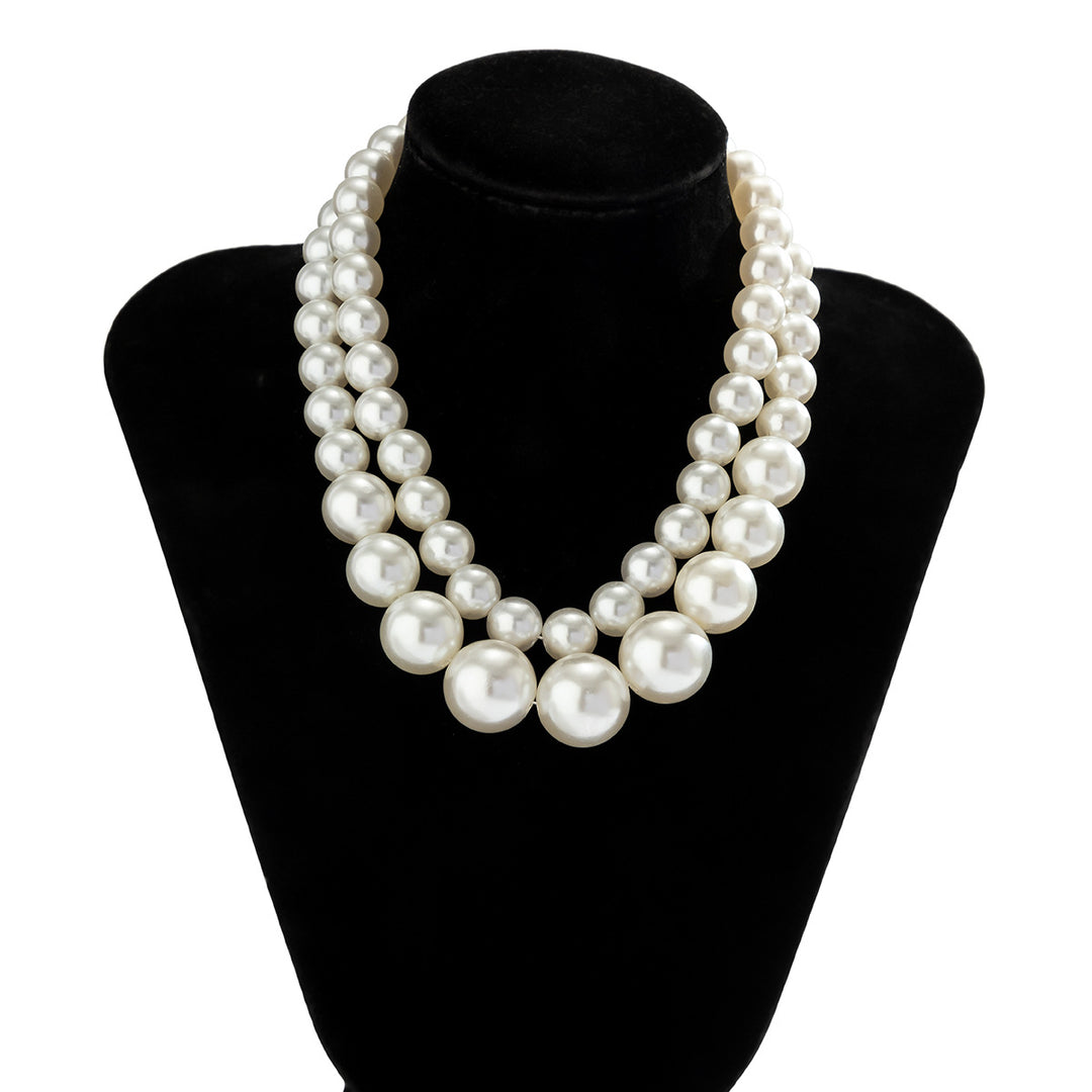 Exaggerated Pearl Multi-Layer Choker