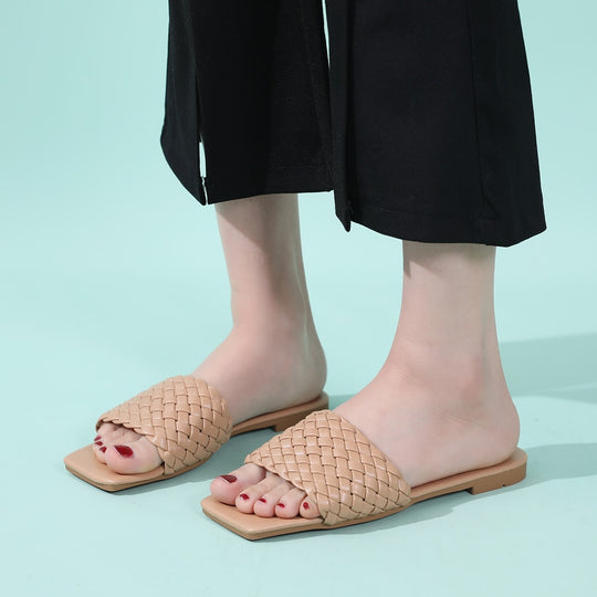 CozyCharm Towel-Textured Beach Slippers
