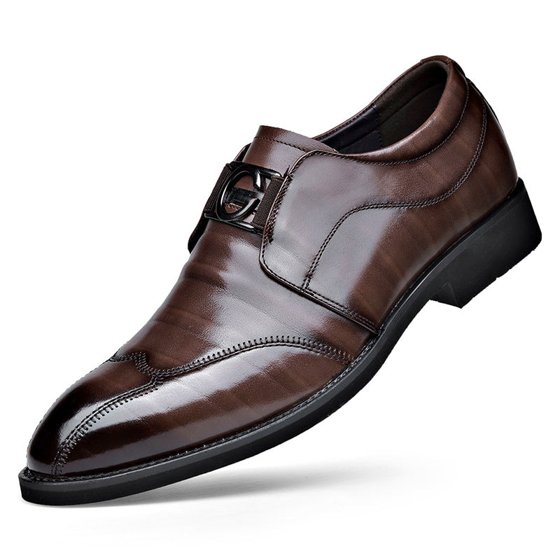 PrestigePoint Men’s Pointed Leather Casual Shoes