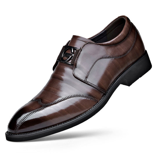 PrestigePoint Men’s Pointed Leather Casual Shoes