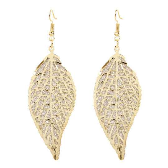 Frosted Leaf Retro Earrings