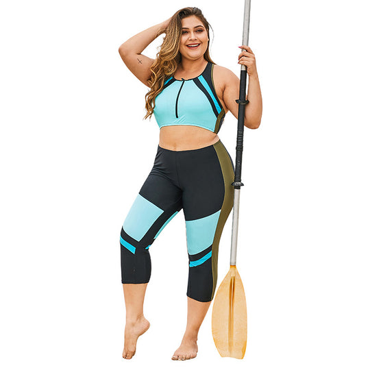 High-Waist large size Two-Piece Swimsuit