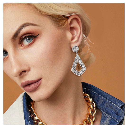 Luxe Geometry Diamond Earrings