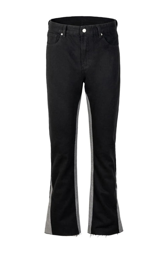 Contrast Bootcut Jeans