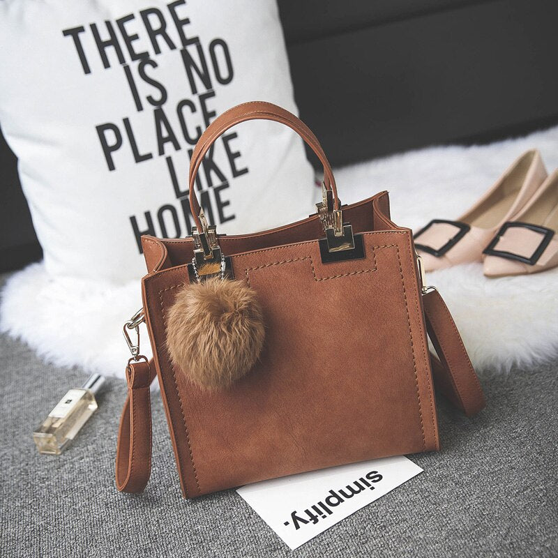 Suede Charm Tote