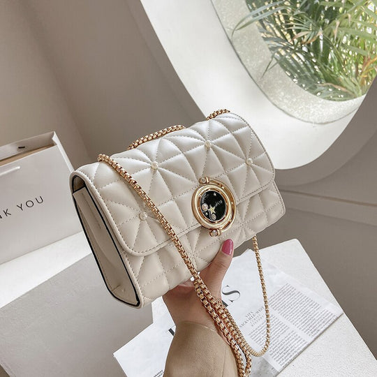 Luxe Lattice Chain Shoulder Bag