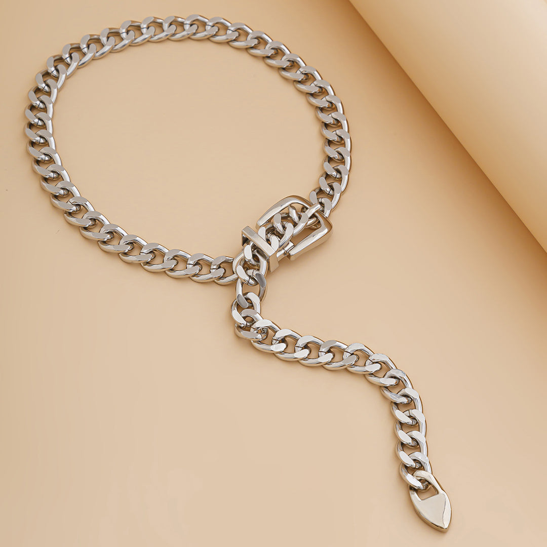 GrindEdge Geometric Chain Necklace
