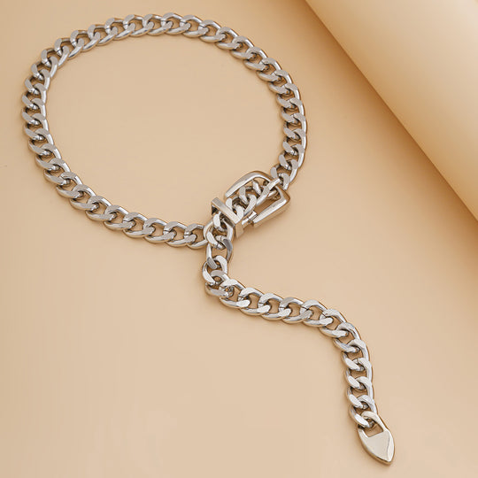 GrindEdge Geometric Chain Necklace