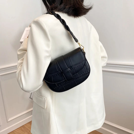 Chic Winter PU Shoulder Bag