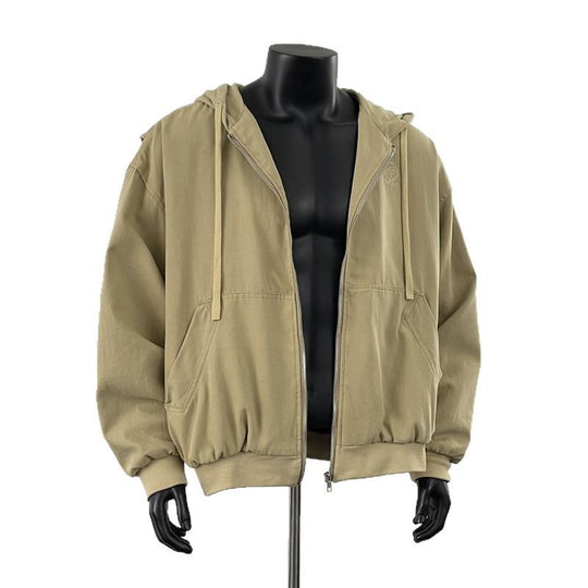 Retro college style hooded Barn style jacket
