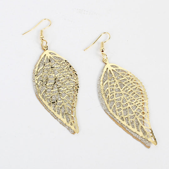 Frosted Leaf Retro Earrings