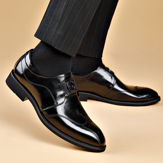 PrestigePoint Men’s Pointed Leather Casual Shoes