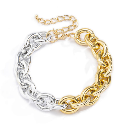 Geometric Thick Chain Punk Necklace