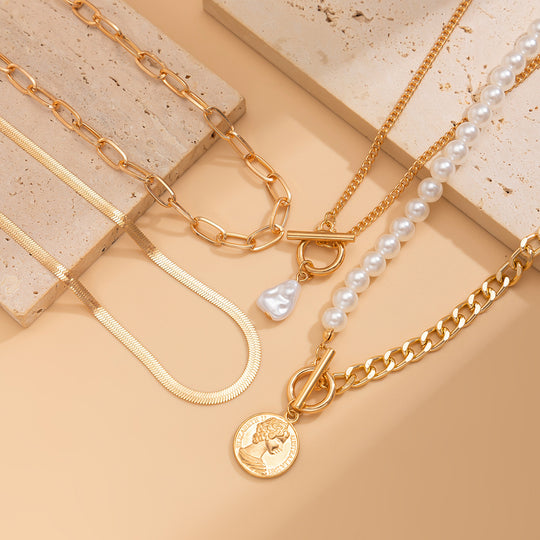 Orbit Pearl Multi-Layer Necklace