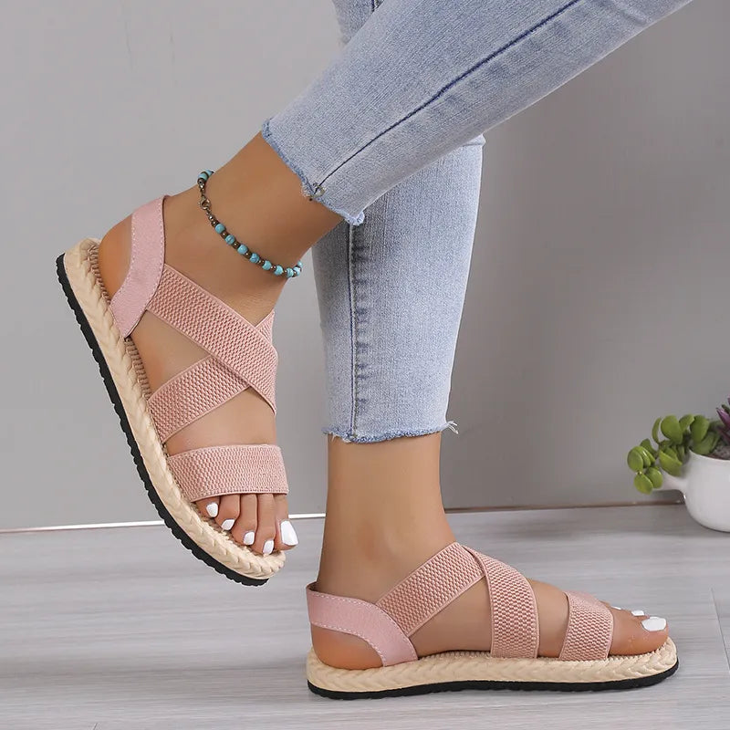Open Toe Flat Sandals