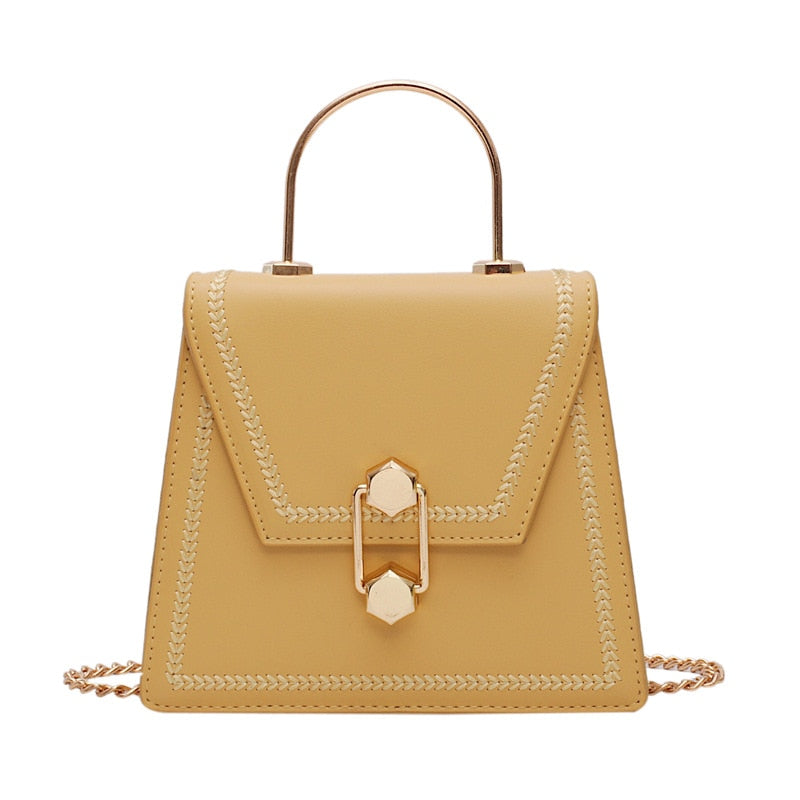 Metal Handle Chic Handbag