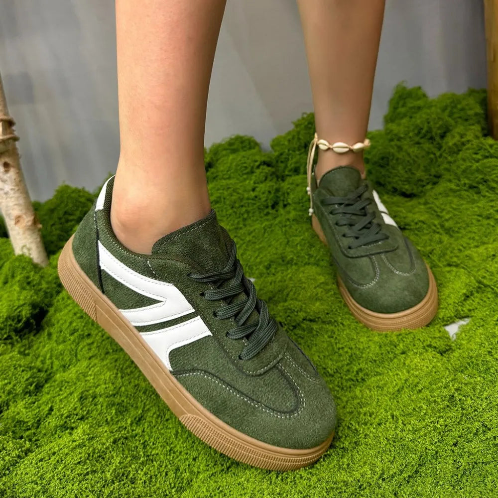 Casual Sporty Lace-Up Sneakers