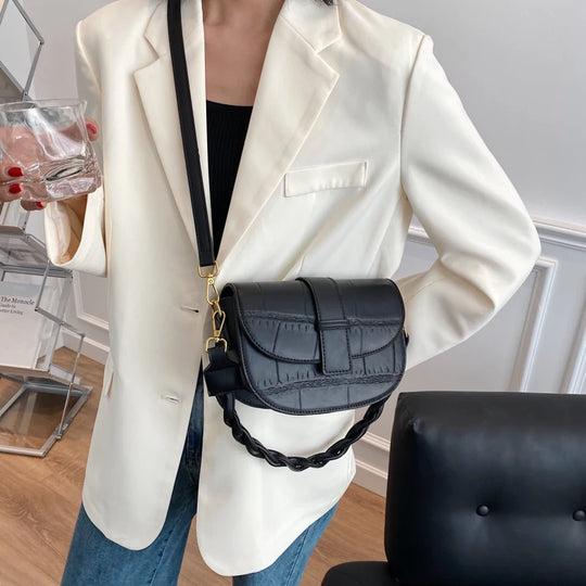 Chic Winter PU Shoulder Bag