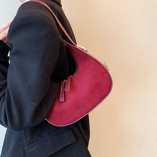 Velour Saddle Luxe Bag