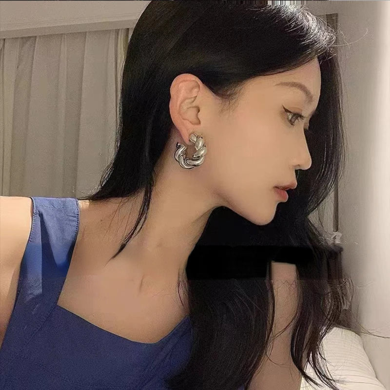 Cool Style Big Thick Circle Hoop Earrings
