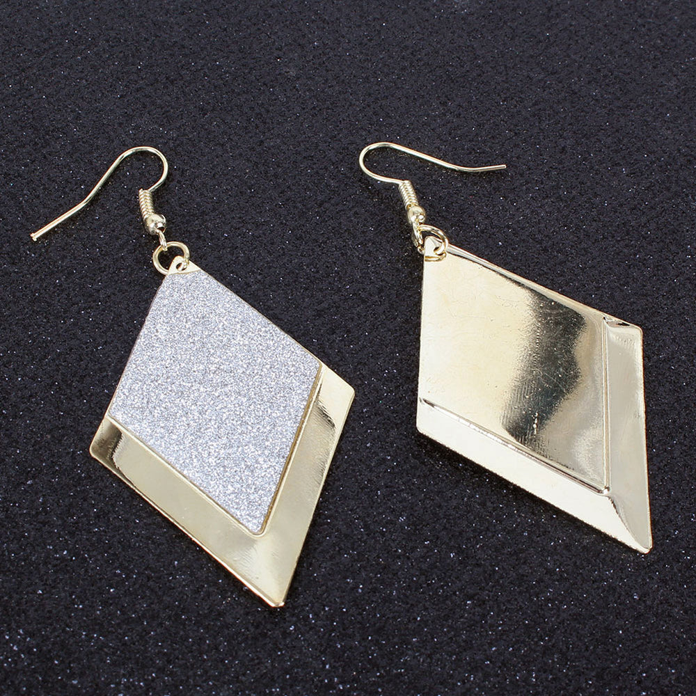 Frosted Diamond Retro Earrings