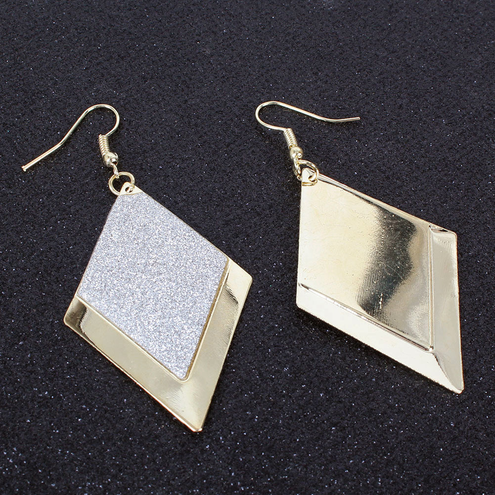 Frosted Diamond Retro Earrings
