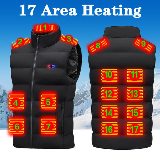 USB Heated Vest – Unisex Winter Electric Warming Jacket