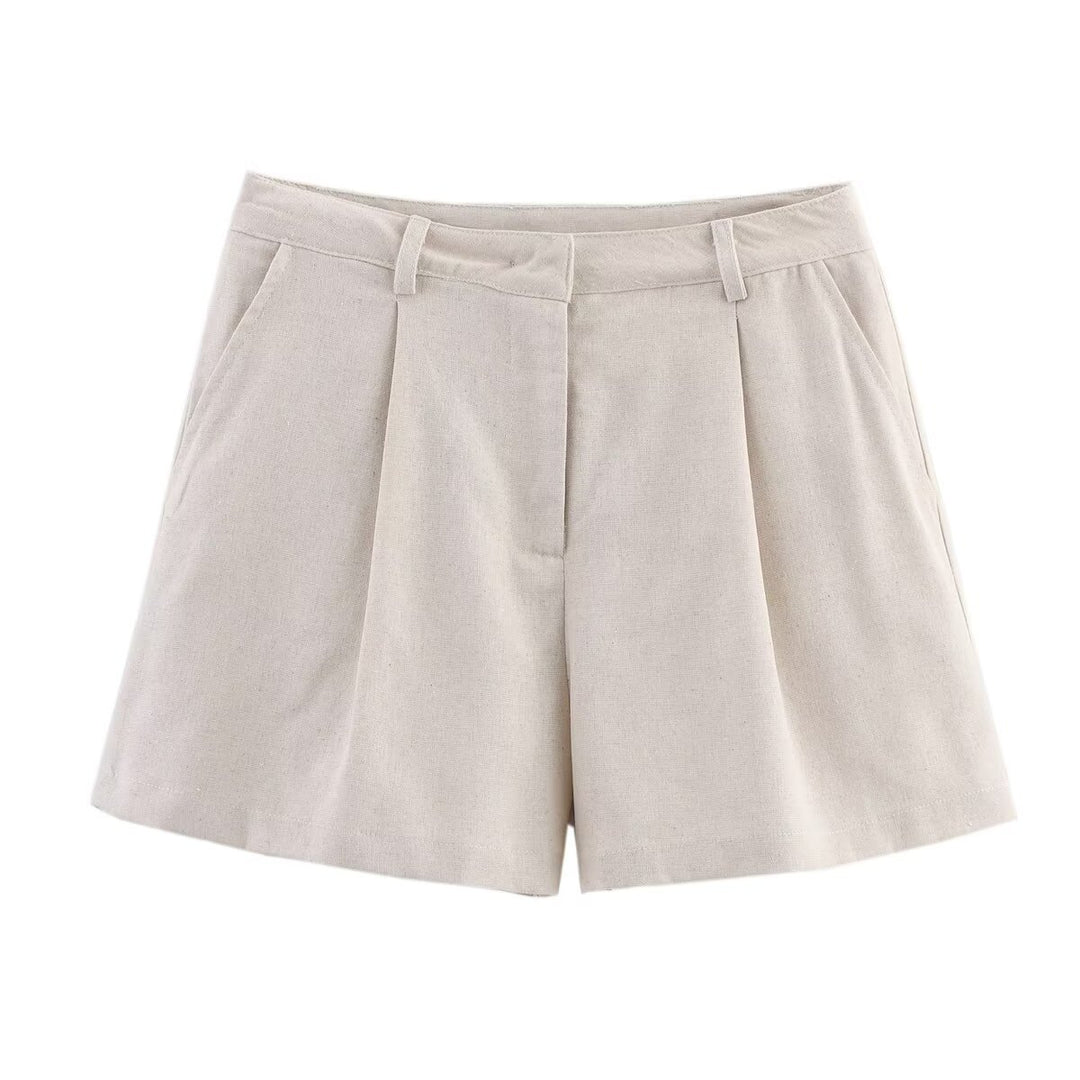 Linen Blend Sleeveless Set