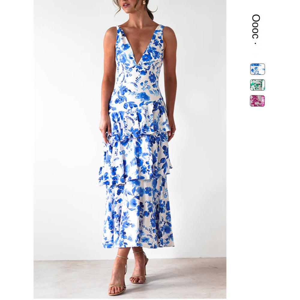 Backless Deep V-Neck Strapless Dress