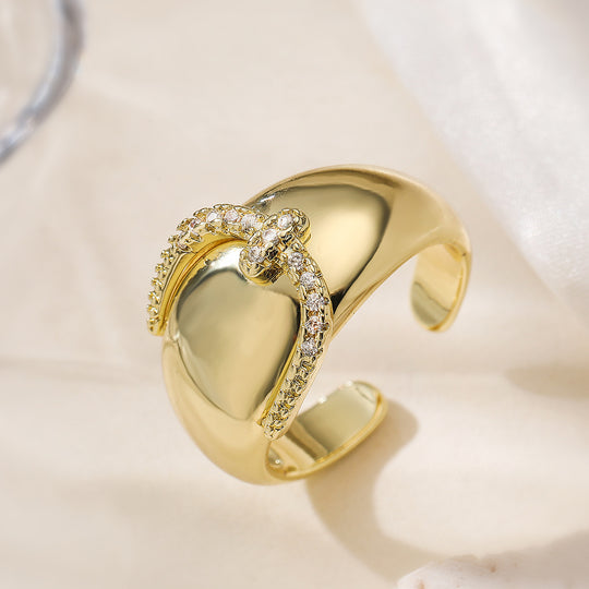 Minimal Luxe Geo Open Ring