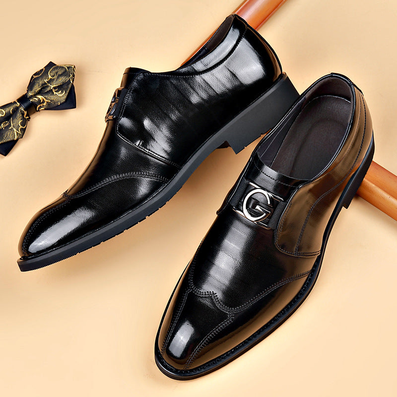 PrestigePoint Men’s Pointed Leather Casual Shoes
