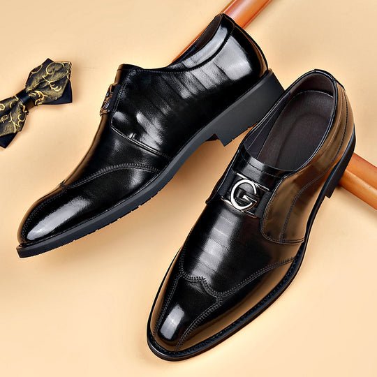 PrestigePoint Men’s Pointed Leather Casual Shoes