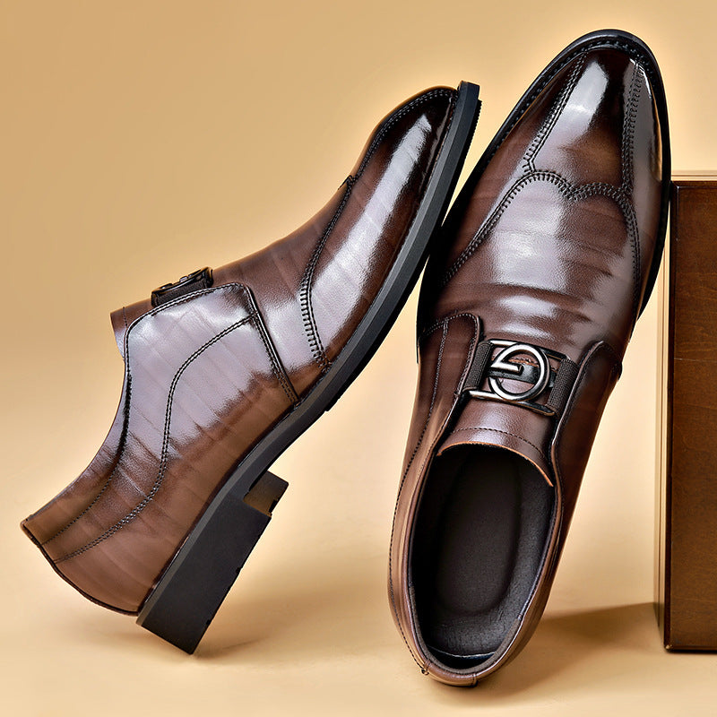 PrestigePoint Men’s Pointed Leather Casual Shoes