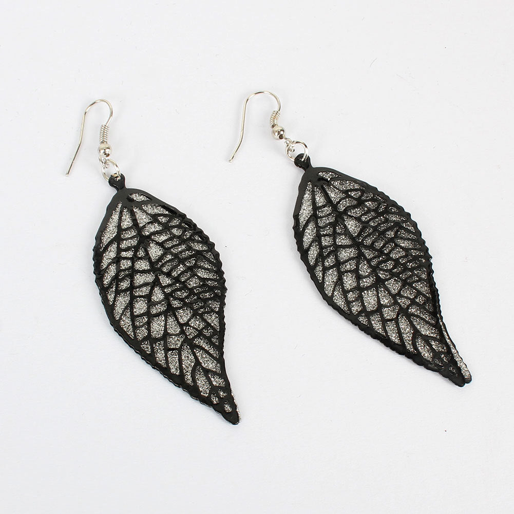 Frosted Leaf Retro Earrings