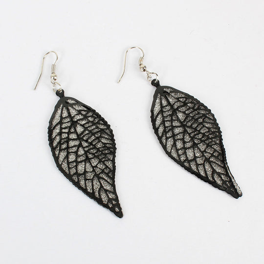Frosted Leaf Retro Earrings