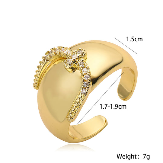 Minimal Luxe Geo Open Ring