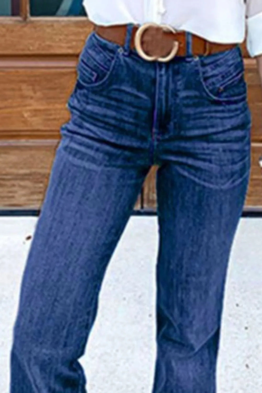 Flare Jeans with Pockets Plus Size