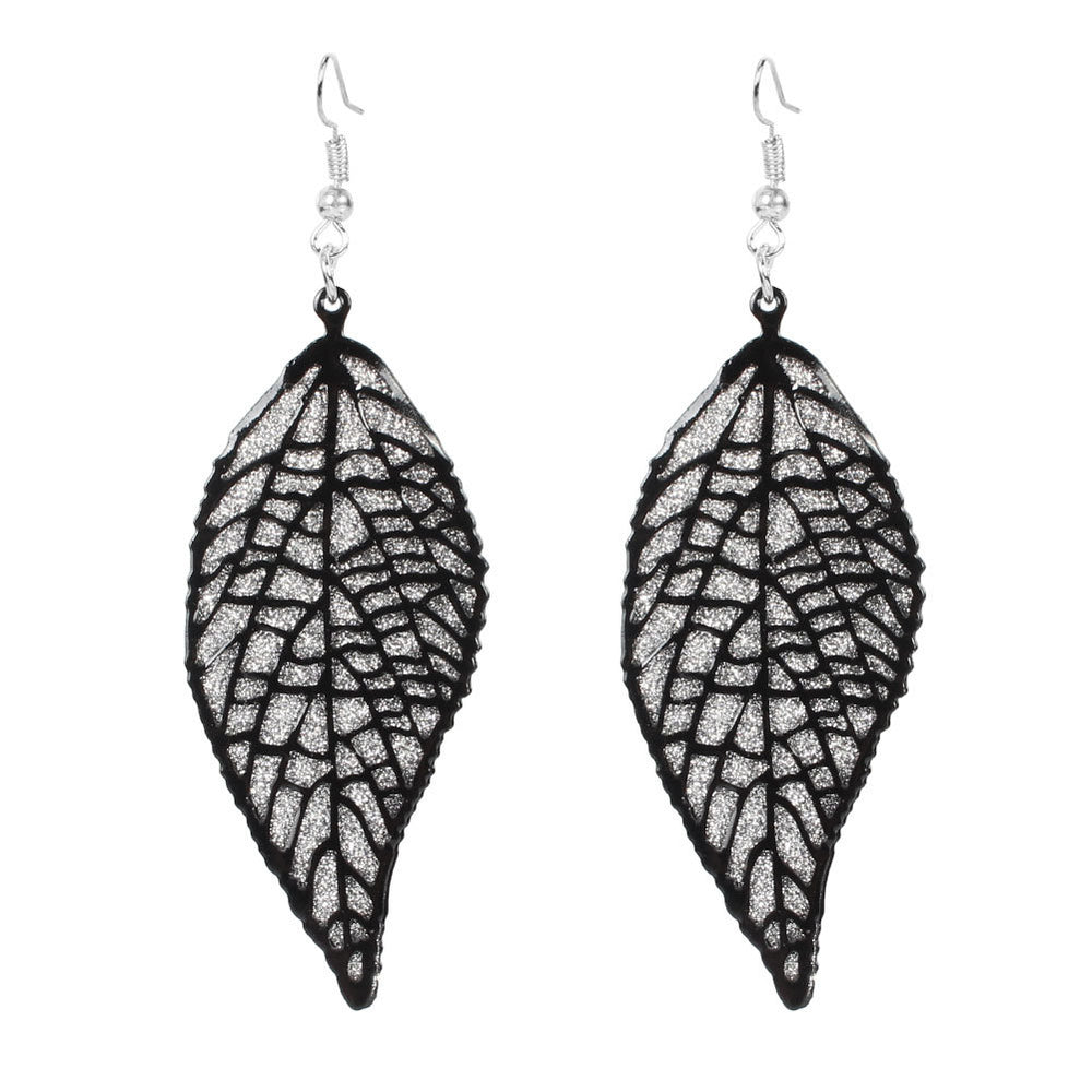 Frosted Leaf Retro Earrings