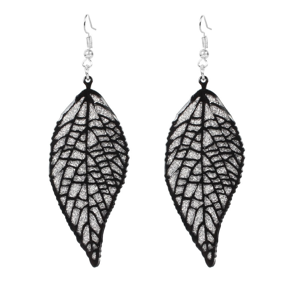 Frosted Leaf Retro Earrings